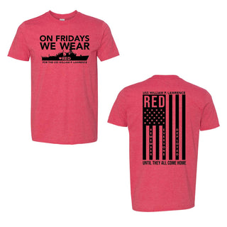 RED Friday Short Sleeve Shirt - USS William P Lawrence Family Readiness Group