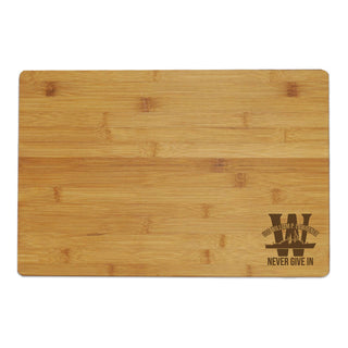 Engraved Initial Bamboo Cutting Board - USS William P Lawrence Family Readiness Group