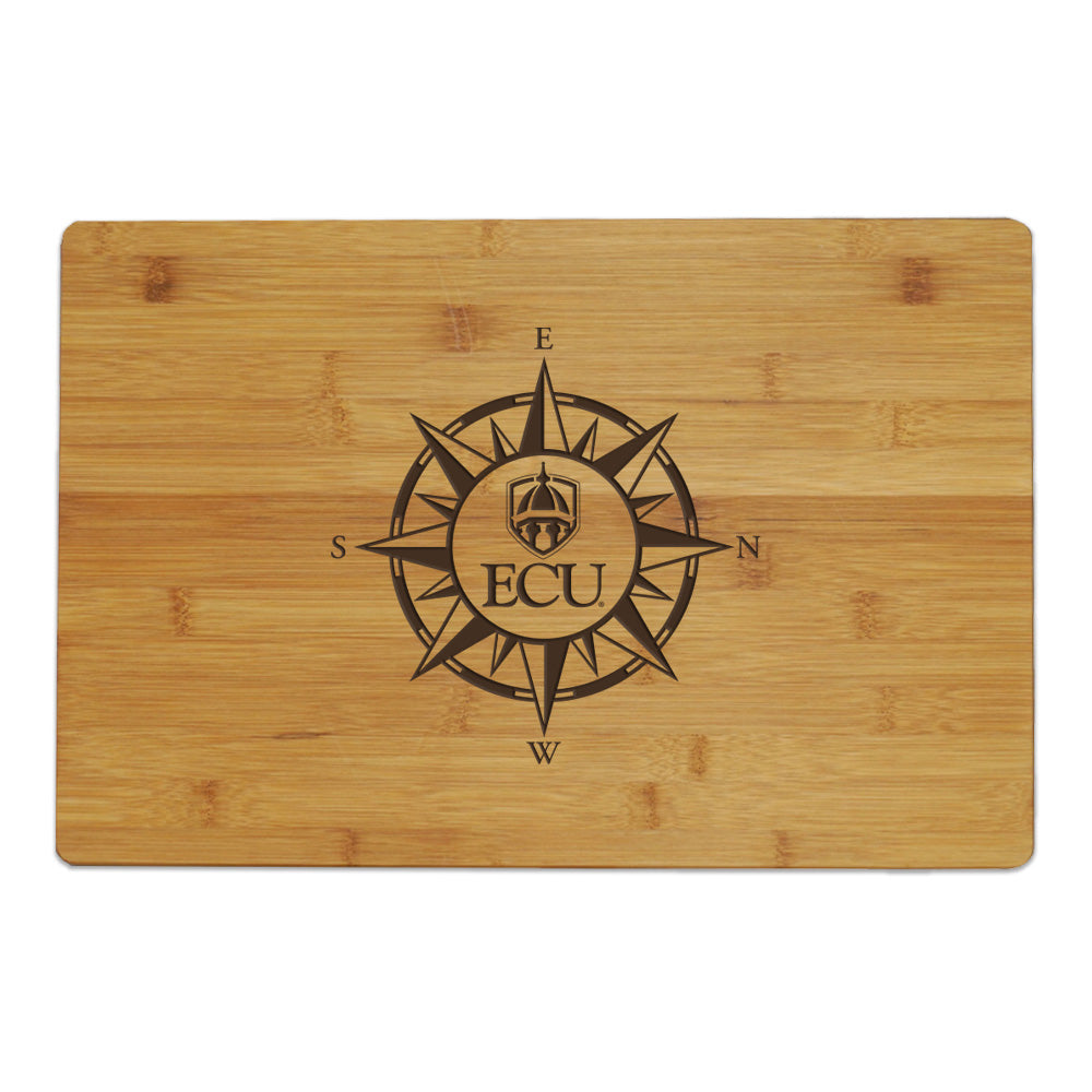 ECU® Compass Logo Engraved Bamboo Cutting Board