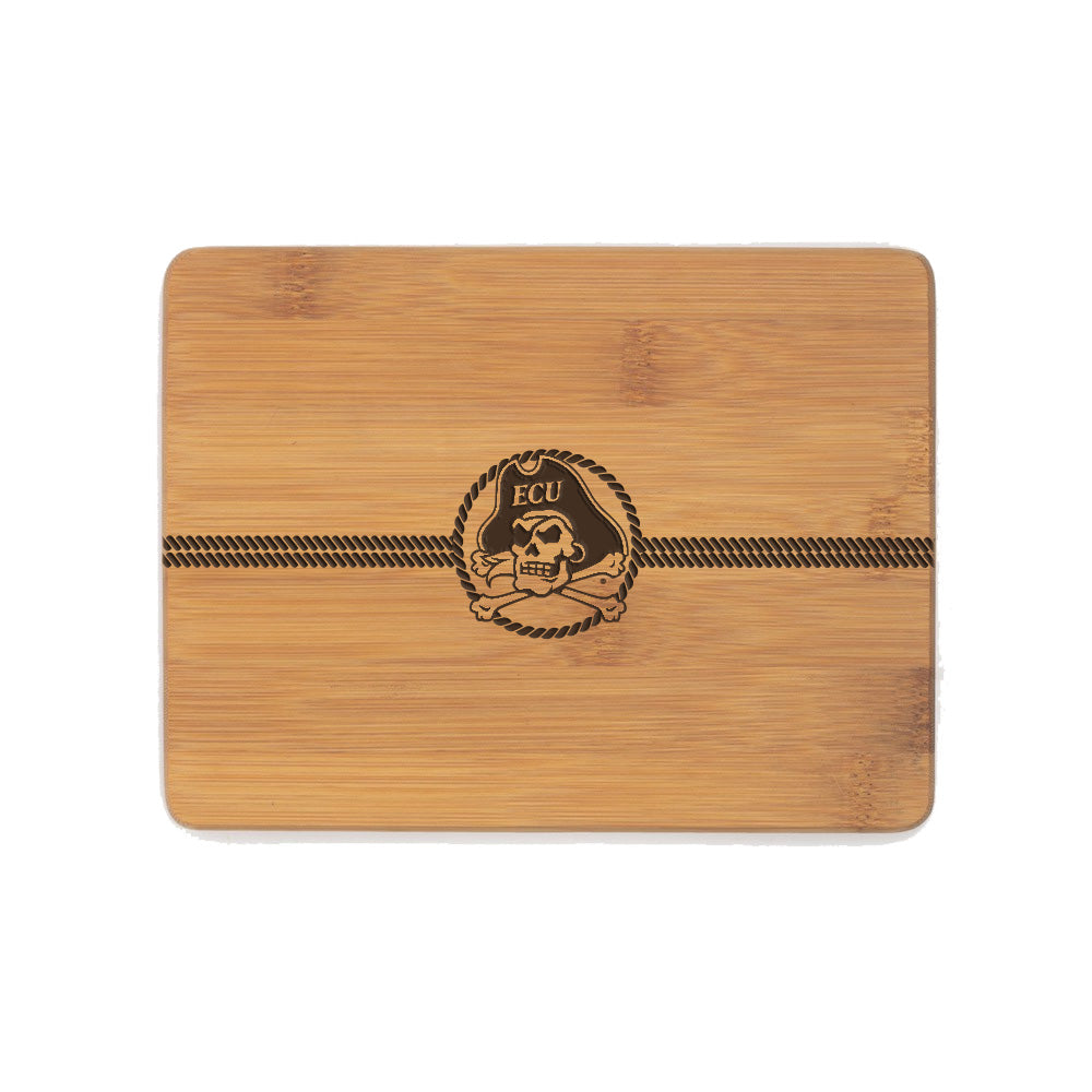 ECU® Athletics Rope Logo Engraved Mini Bamboo Cutting Board