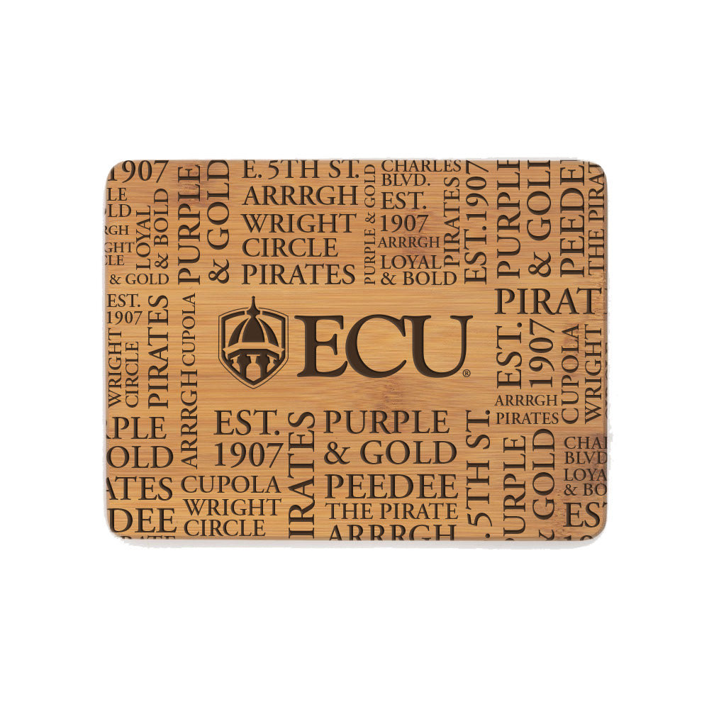ECU® Word Art Engraved Mini Bamboo Cutting Board