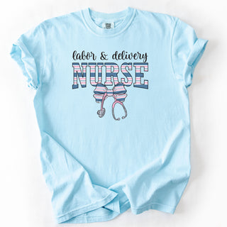 Baby Blanket Bow Labor and Delivery Nurse Shirt