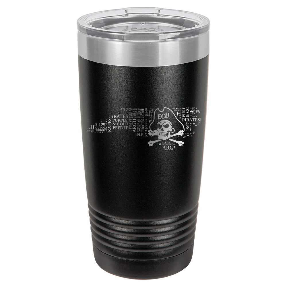 ECU® Athletics State Logo Ribbed Tumbler