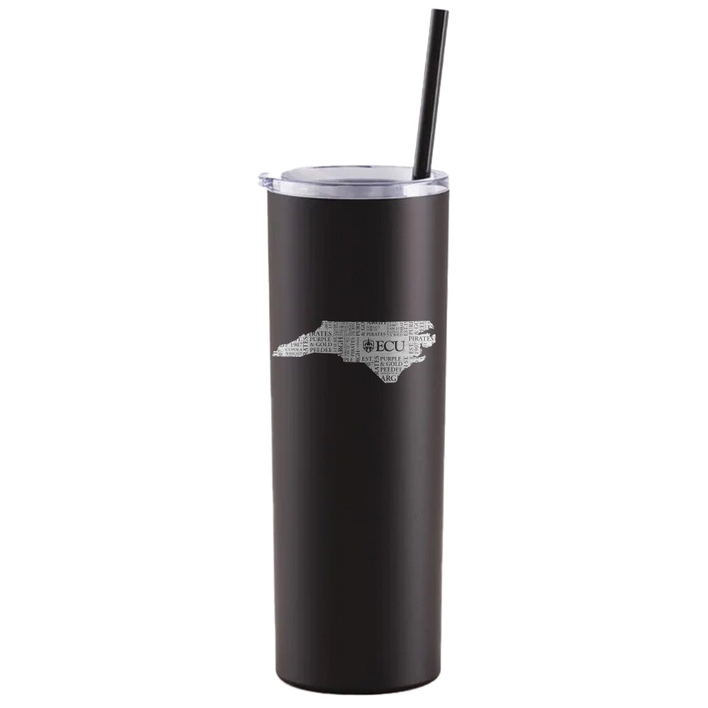 ECU® State Word Art Skinny Tumbler