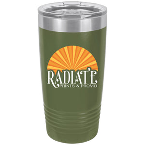 Printed Logo Insulated Ribbed Tumbler