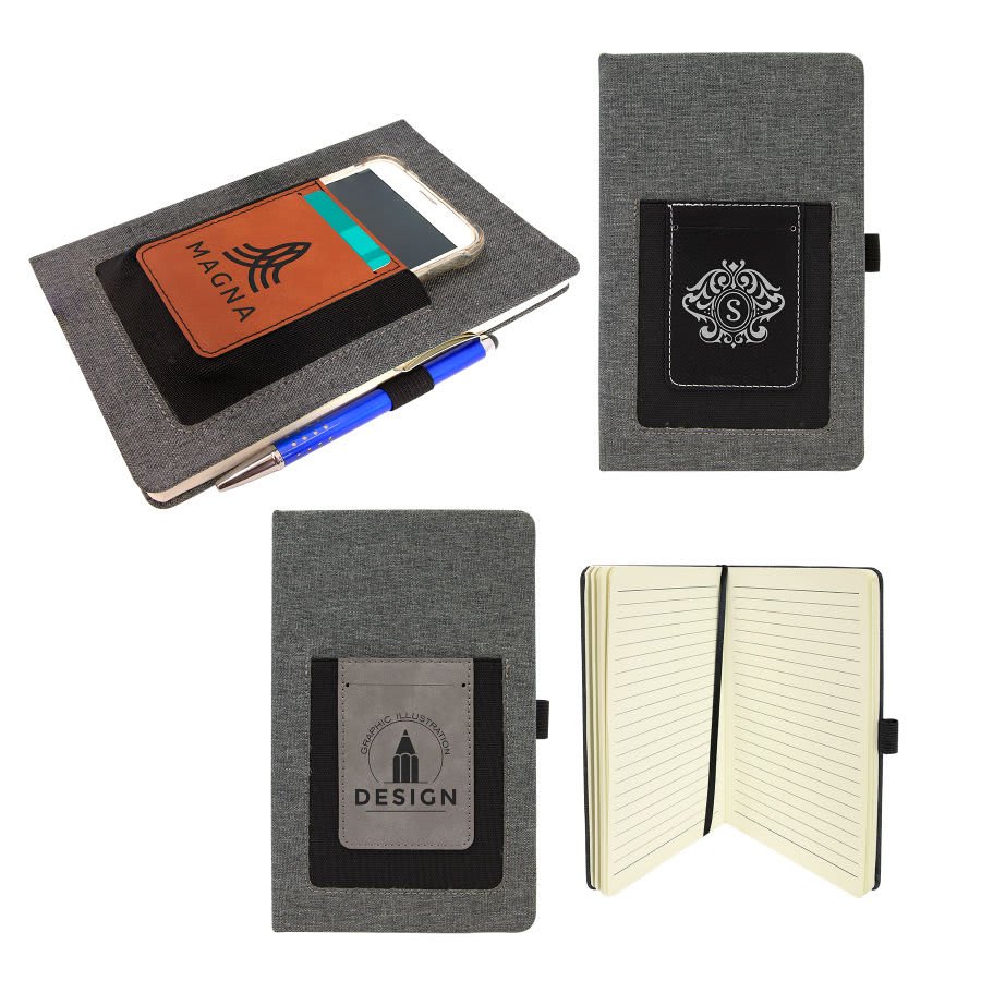 Engraved Journal with Cell/Card Slot