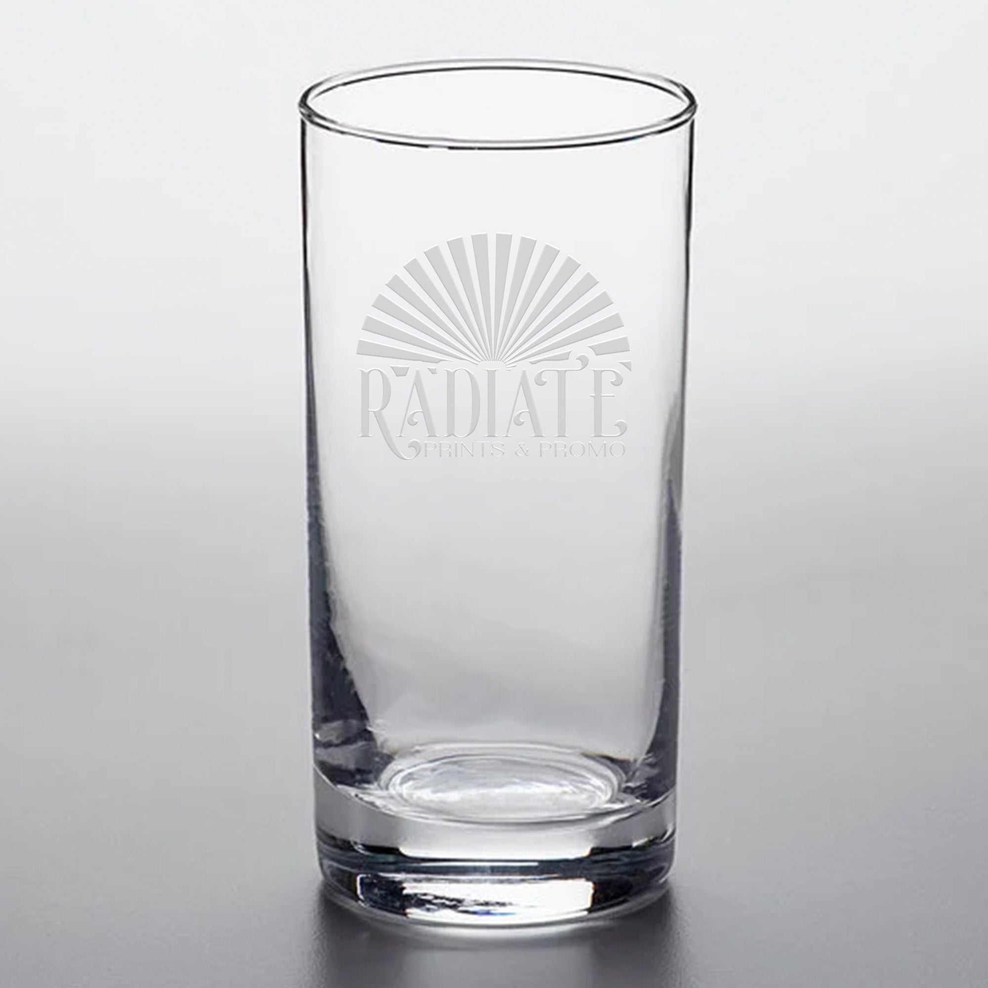 Engraved Logo Straight Up Glass
