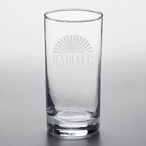 Engraved Logo Straight Up Glass