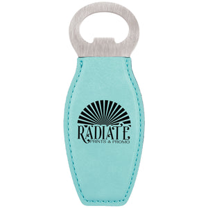 Engraved Leatherette Bottle Opener Magnet
