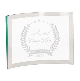 Custom Award - Jade Glass Crescent