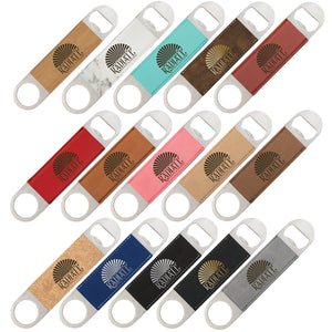 Engraved Leatherette Bottle Opener