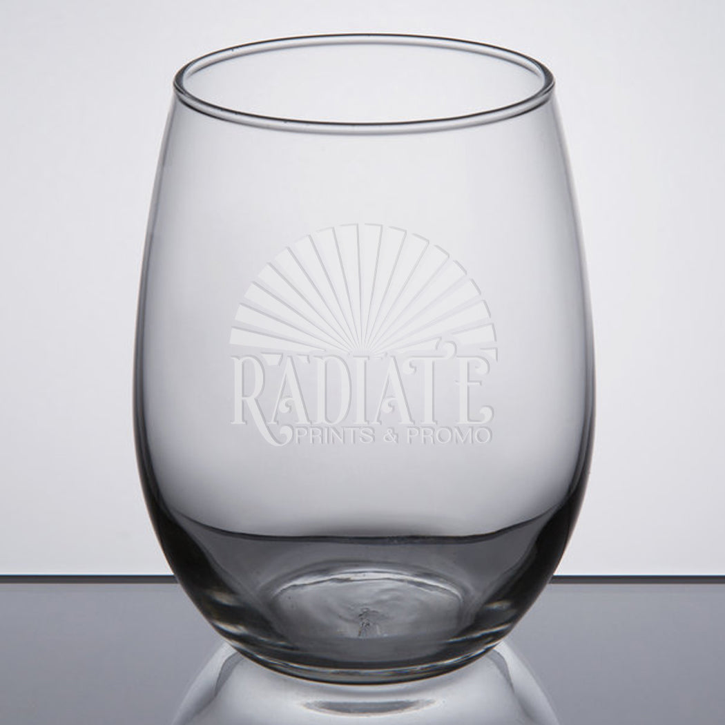 Engraved Logo Wine Glass