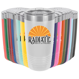 Printed Logo Insulated Ribbed Tumbler